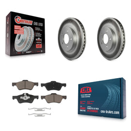 Front Coated Brake Rotor & Ceramic Pad Kit For Ford Escape Mercury Mariner Mazda