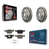 [Front] 2004-2010 BMW X3 Premium Coated Rotors & Ceramic Pads Brake Kit For Max Braking