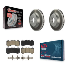 Load image into Gallery viewer, Front Coated Disc Brake Rotors And Ceramic Pads Kit For Cadillac ATS V