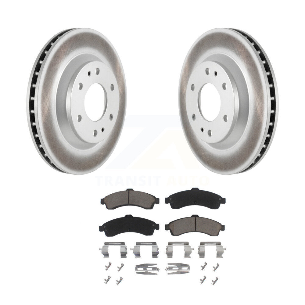 Front Coat Brake Rotor Ceramic Pad Kit For Chevrolet Trailblazer GMC Envoy Buick