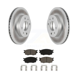 [Front] 2006 Hyundai Accent Hatchback Premium Coated Rotors & Ceramic Pads Brake Kit For Max Braking