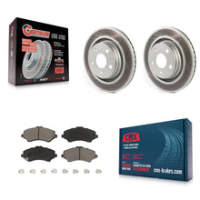 Charger l'image dans la galerie, Front Coated Disc Brake Rotors And Ceramic Pads Kit For Jeep Wrangler JK