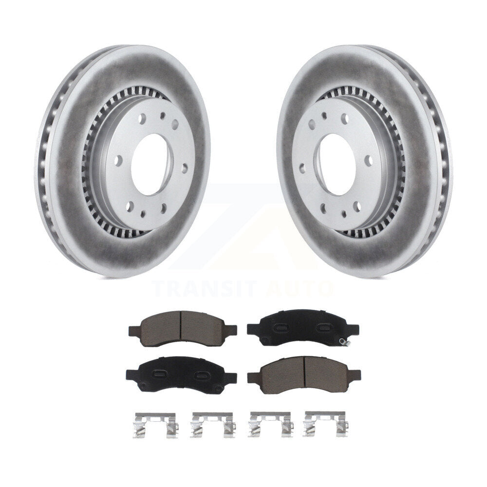 Front Coat Brake Rotor Ceramic Pad Kit For Chevrolet Trailblazer GMC Envoy Buick