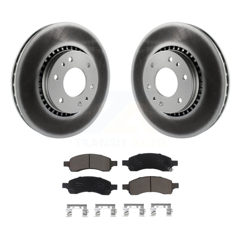 Front Coated Brake Rotor Ceramic Pad Kit For Chevrolet Trailblazer GMC Envoy EXT