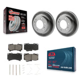 Front Coated Disc Brake Rotors And Ceramic Pads Kit For Hummer H3 H3T
