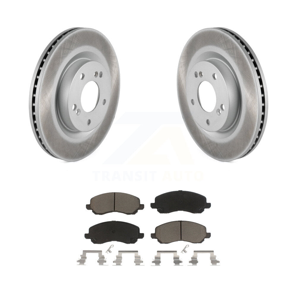 Front Coated Disc Brake Rotors And Ceramic Pad Kit For Mitsubishi Galant Eclipse