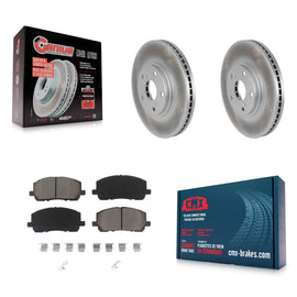 Front Coated Disc Brake Rotors And Ceramic Pads Kit For Toyota Highlander