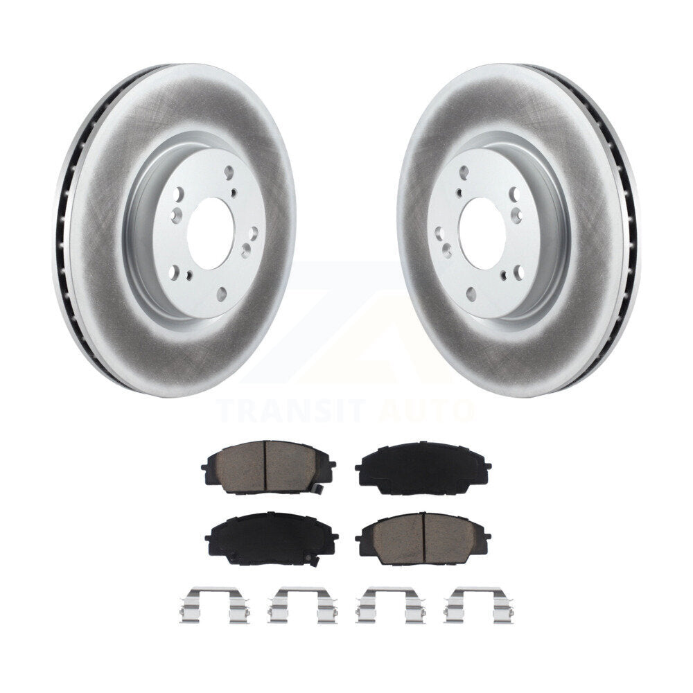 Front Coated Disc Brake Rotors And Ceramic Pad Kit For Honda Civic Acura RSX CSX