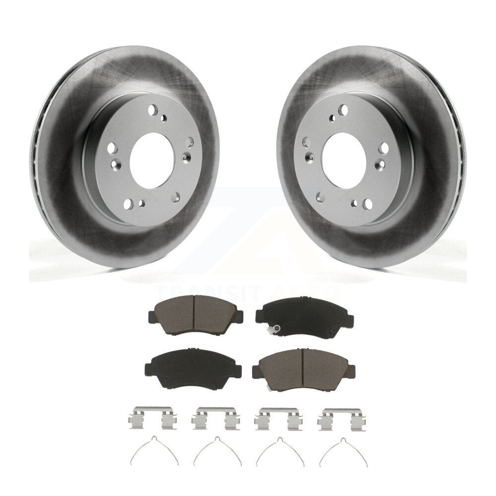 Front Coated Disc Brake Rotors And Ceramic Pads Kit For Honda Civic Acura ILX