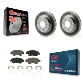 Front Coated Disc Brake Rotors And Ceramic Pads Kit For Honda Civic Acura ILX