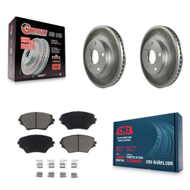 Front Coated Disc Brake Rotors And Ceramic Pads Kit For Toyota RAV4