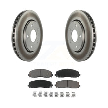 Charger l&#39;image dans la galerie, Front Coated Disc Brake Rotors And Ceramic Pads Kit For Dodge Grand Caravan