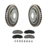 Front Coated Disc Brake Rotors And Ceramic Pads Kit For Dodge Grand Caravan