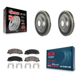 Front Coated Brake Rotors Ceramic Pad Kit For Chevrolet Buick Lucerne Impala DTS