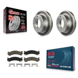 Front Coat Brake Rotors Ceramic Pad Kit For Chevrolet Express 3500 GMC Savana HD