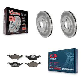 Front Coated Disc Brake Rotors And Ceramic Pads Kit For Ford Focus