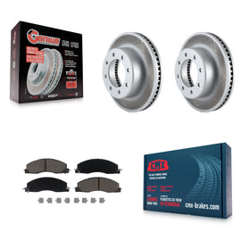 Front Coated Disc Brake Rotors And Ceramic Pads Kit For Ram 2500 3500 1500 Dodge