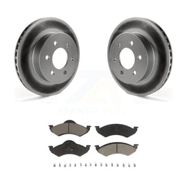 [Front] 2000-2002 Dodge Dakota Durango Premium Coated Rotors & Ceramic Pads Brake Kit For Max Braking