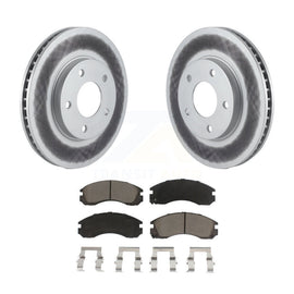 [Front] 2000 Mitsubishi Eclipse 3.0L Premium Coated Rotors & Ceramic Pads Brake Kit For Max Braking