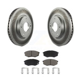 Front Coat Disc Brake Rotors Ceramic Pad Kit For Hyundai Tucson Kia Sportage FWD