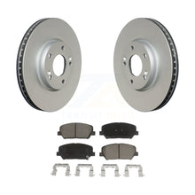 Charger l&#39;image dans la galerie, Front Coated Disc Brake Rotors And Ceramic Pads Kit For Kia Forte Forte5 Koup