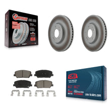 Charger l'image dans la galerie, Front Coated Disc Brake Rotors And Ceramic Pads Kit For Kia Forte Forte5 Koup