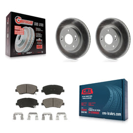 Front Coat Brake Rotor Ceramic Pad Kit For Hyundai Elantra Kia Forte Veloster GT