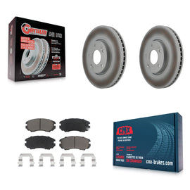[Front] 2006-2010 Hyundai Sonata 3.3L Premium Coated Rotors & Ceramic Pads Brake Kit For Max Braking