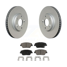 Front Coated Disc Brake Rotors And Ceramic Pad Kit For Hyundai Sonata Kia Optima