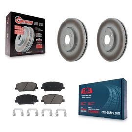 Front Coat Disc Brake Rotors Ceramic Pad Kit For Hyundai Veloster Kia Forte Koup