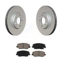 Charger l&#39;image dans la galerie, Front Coated Brake Rotor &amp; Ceramic Pad Kit For Kia Forte Hyundai Veloster Forte5