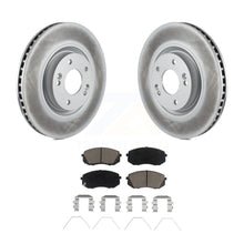 Charger l&#39;image dans la galerie, Front Coated Disc Brake Rotors And Ceramic Pad Kit For Hyundai Sonata Kia Optima