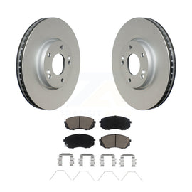 [Front] 2017-2019 Kia Soul EV Premium Coated Rotors & Ceramic Pads Brake Kit For Max Braking
