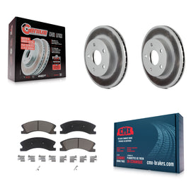 Front Coated Disc Brake Rotors And Ceramic Pads Kit For Jeep Grand Cherokee
