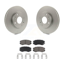 Charger l&#39;image dans la galerie, Front Coated Brake Rotors Ceramic Pad Kit For Hyundai Sonata Kia Optima Magentis