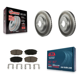 Front Coated Disc Brake Rotors And Ceramic Pads Kit For Hyundai Elantra