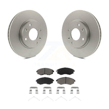 Charger l&#39;image dans la galerie, Front Coated Brake Rotors Ceramic Pad Kit For Hyundai Sonata Kia Optima Magentis