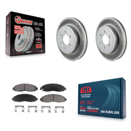 [Front] 2003-2004 Dodge Dakota Premium Coated Rotors & Ceramic Pads Brake Kit For Max Braking