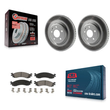 Charger l'image dans la galerie, [Front] 2010-2012 Ford Taurus SHO Premium Coated Rotors &amp; Ceramic Pads Brake Kit For Max Braking