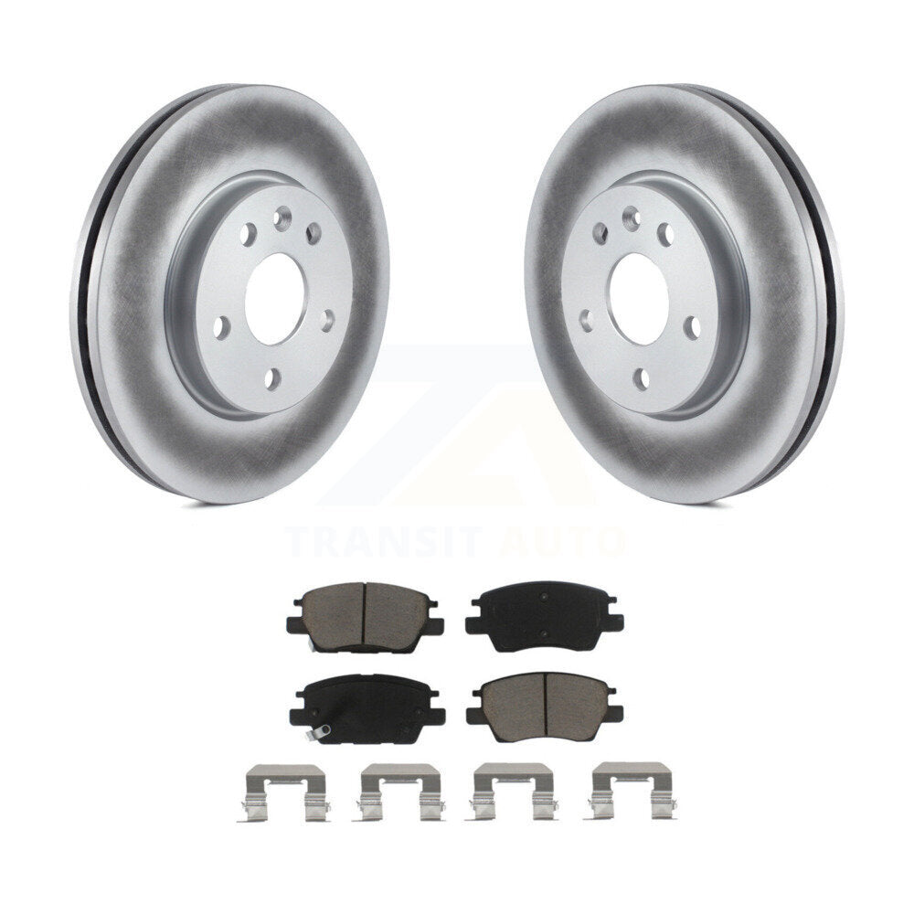 Front Coat Disc Brake Rotor Ceramic Pad Kit For Chevrolet Cruze Volt Bolt EV EUV