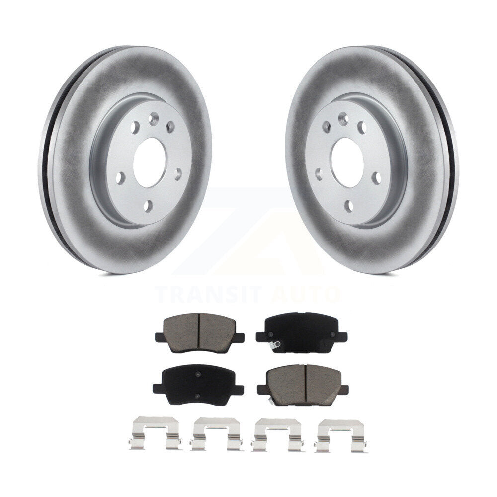 Front Coated Disc Brake Rotors And Ceramic Pad Kit For 2018-2020 Chevrolet Sonic