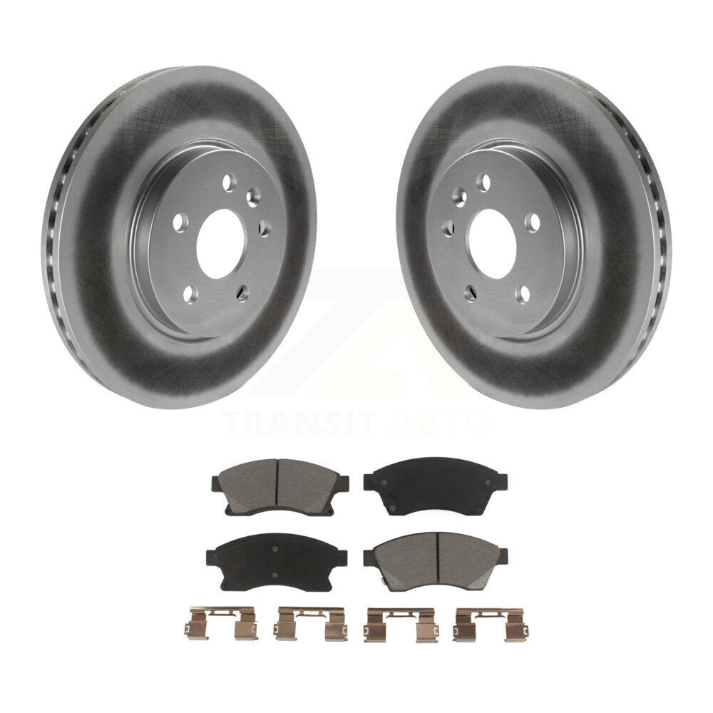 Front Coated Brake Rotor & Ceramic Pad Kit For Chevrolet Buick Encore Trax Sonic