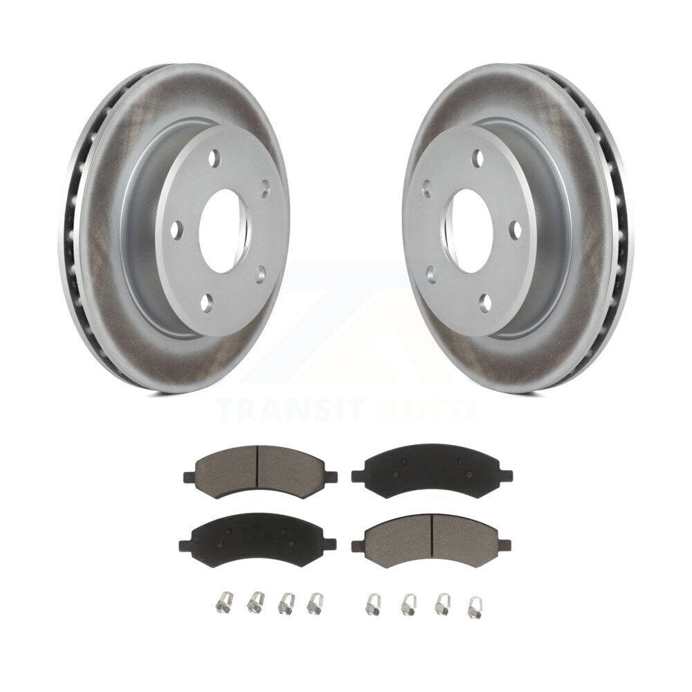 Front Coated Brake Rotors Ceramic Pad Kit For Dakota Dodge Mitsubishi Raider Ram