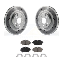 Charger l&#39;image dans la galerie, Front Coated Disc Brake Rotors And Ceramic Pad Kit For Mercedes-Benz SLK280 C320