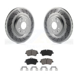 Front Coated Disc Brake Rotors And Ceramic Pad Kit For Mercedes-Benz SLK280 C320