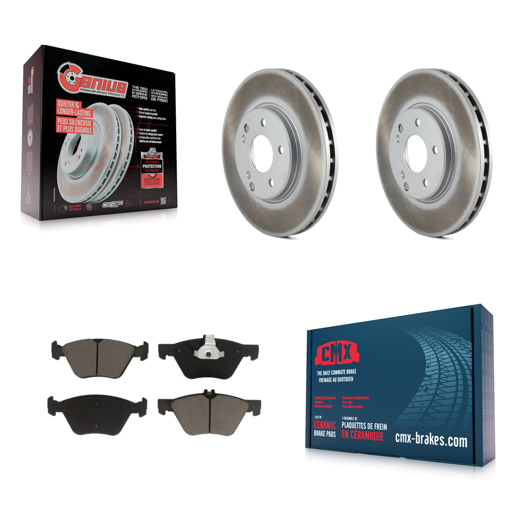 Front Coat Brake Rotor Ceramic Pad Kit For Mercedes-Benz E320 Chrysler Crossfire
