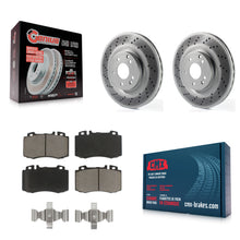 Charger l'image dans la galerie, Front Coated Disc Brake Rotor Ceramic Pad Kit For Mercedes-Benz C230 C320 SLK350