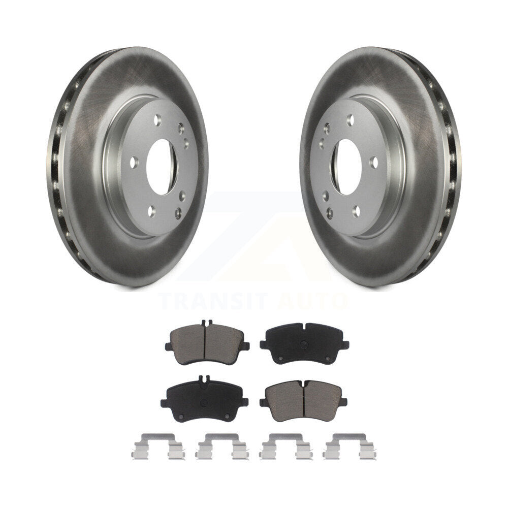 Front Coated Disc Brake Rotors And Ceramic Pads Kit For Mercedes-Benz C230 C240