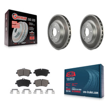 Load image into Gallery viewer, Front Coated Disc Brake Rotors And Ceramic Pads Kit For Mercedes-Benz C230 C240