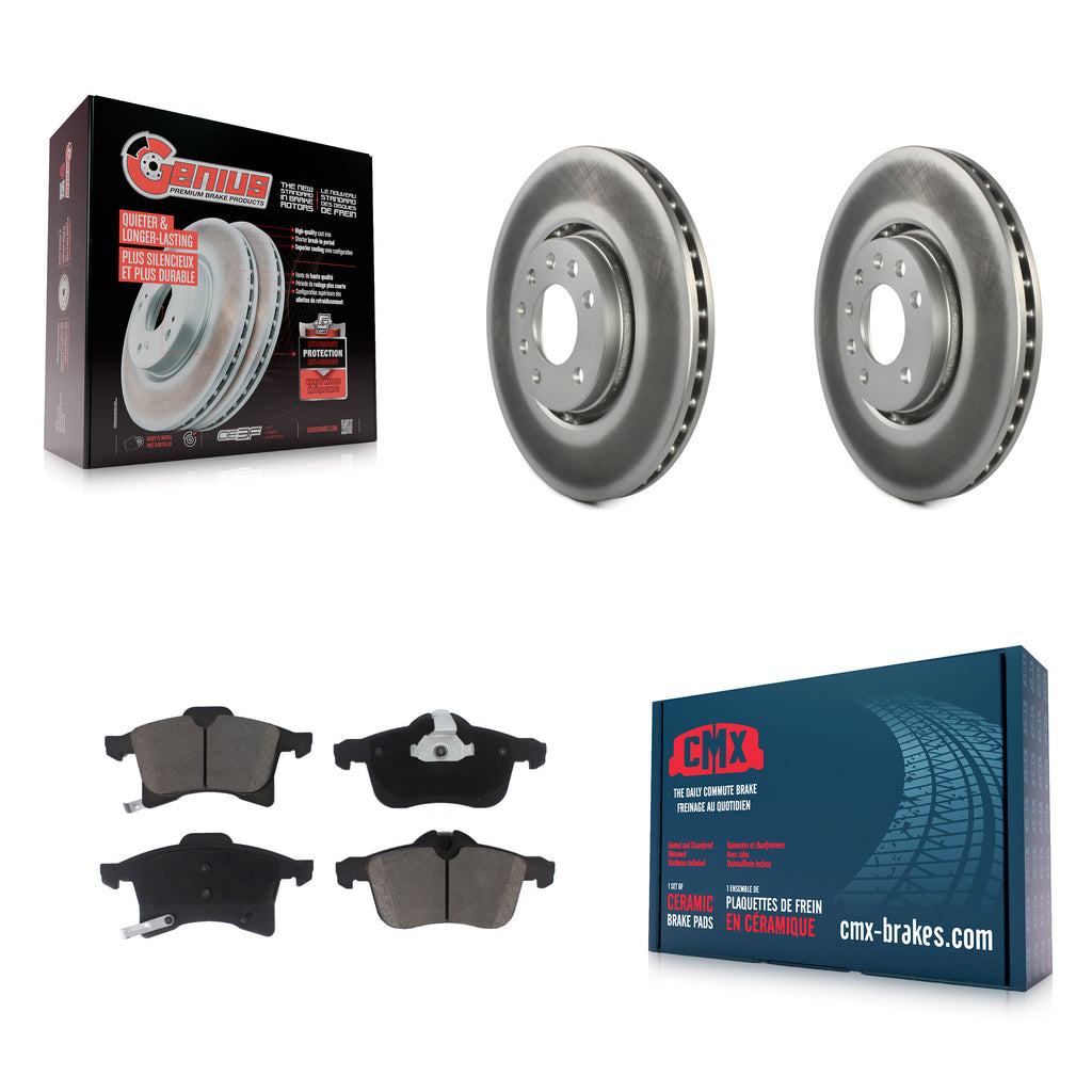 [Front] 2008-2009 Saturn Astra Premium Coated Rotors & Ceramic Pads Brake Kit For Max Braking